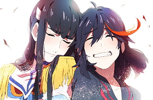 two male anime characters digital wallpaper, Kill la Kill, Matoi Ryuuko, Kiryuin Satsuki
