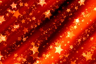 red and yellow stars fan art photo HD wallpaper