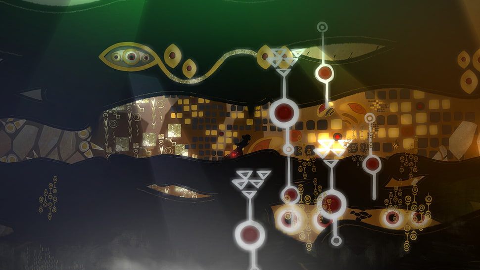 black and red abstract wallpape, Transistor HD wallpaper