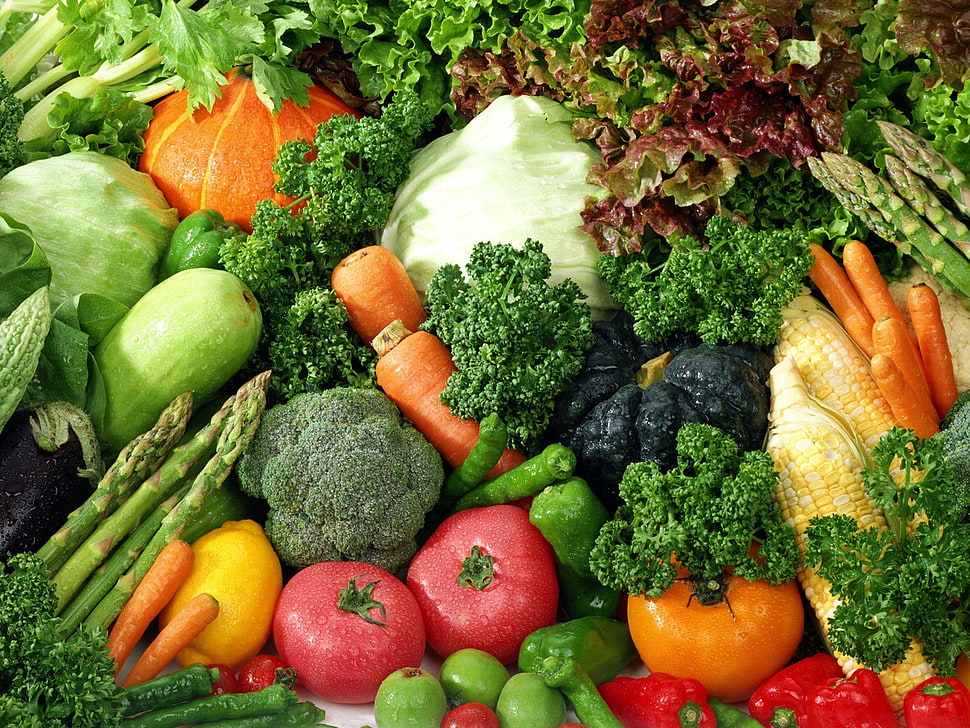 assorted vegetables HD wallpaper