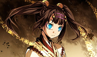 brown anime character HD wallpaper