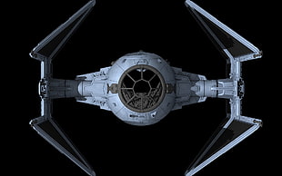 white X-Wing fighter, Star Wars, TIE Interceptor