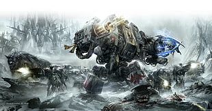 Warhammer 40,000, space marines, space wolves, Dreadnought HD wallpaper