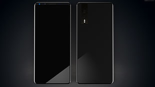 two black Adroid smartphones HD wallpaper