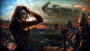 female character illustration, Mass Effect 3, geth, video games HD wallpaper