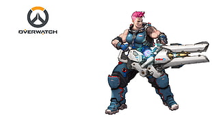 Overwatch character illustration, Overwatch, Zarya (Overwatch) HD wallpaper