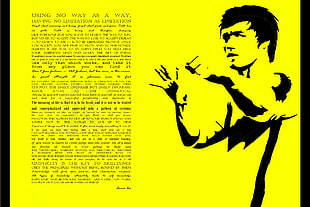 Bruce Lee illustration, motivational, sports, writing, Bruce Lee