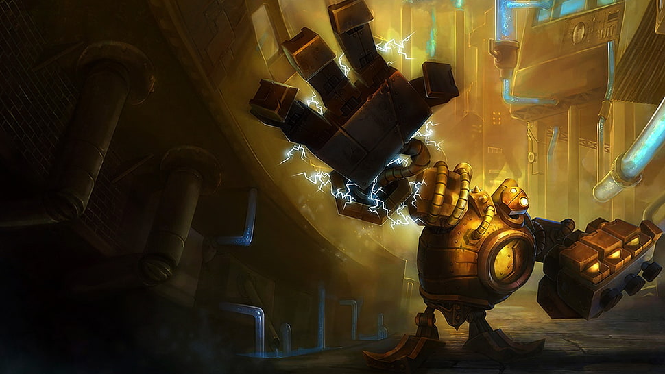 Blitzcrank League of Legends wallpaper, League of Legends, video games, Blitzcrank (League of Legends) HD wallpaper