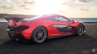 red and black coupe, video games, McLaren P1
