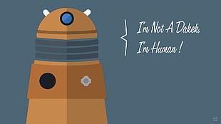 Dalek robot illustration, Doctor Who, Daleks