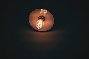 Edison light bulb, lights, dark, minimalism