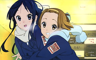 screenshot of two female anime character hugging each other