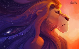 Simba Lion King illustration, movies, Mufasa, The Lion King