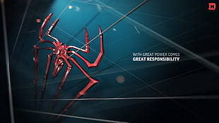 Spider-Man logo v, quote, Marvel Comics, spider, Spider-Man