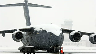 grey jet plane, military aircraft, airplane, jets, Boeing C-17 Globemaster III