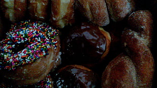 assorted doughnut, doughnuts, food