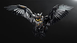 black winged armor action figure HD wallpaper