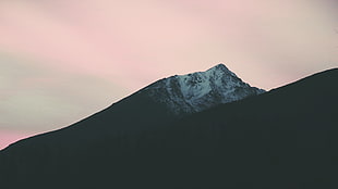closeup photo of mountain top