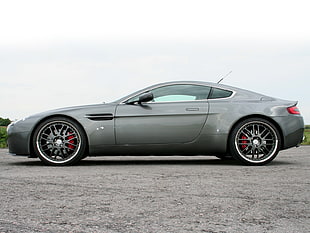 gray Aston Martin coupe