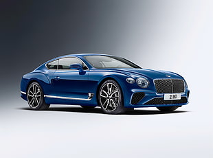 blue Bentley Continental GT HD wallpaper