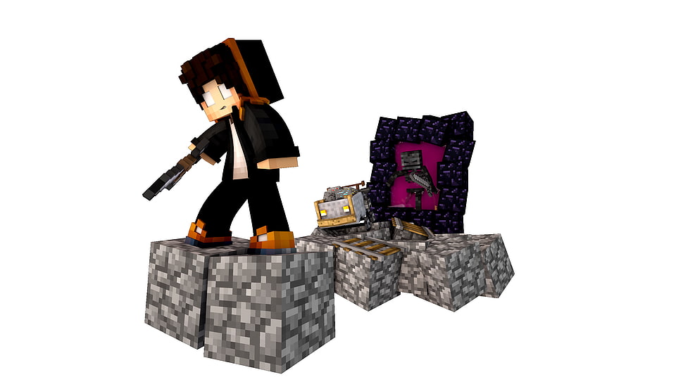 Minecraft minifig, Minecraft HD wallpaper