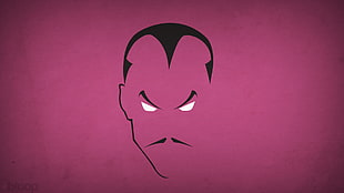 male purple and black head illustration HD wallpaper