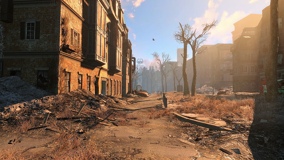 brown building, Fallout 4, Fallout, Boston HD wallpaper