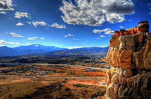 landscape photography of pathway near mountains during daytime, colorado springs