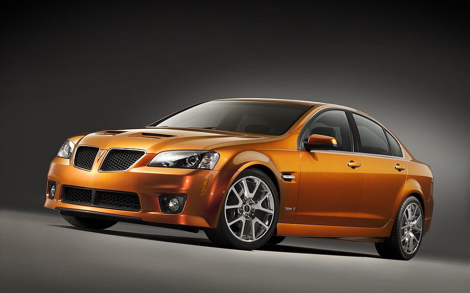 brown Pontiac sedan HD wallpaper