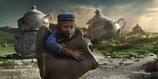 ape wearing blue hat digital illustration, Oz the Great and Powerful