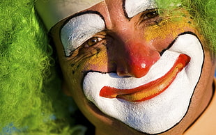 man clown smiling