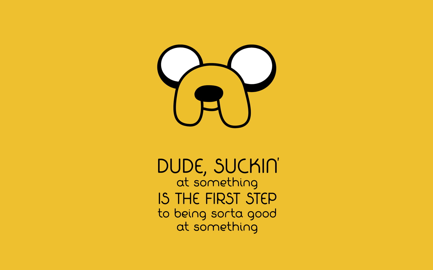 Jake the Dog with black text overlay, Adventure Time, Jake the Dog, Jake