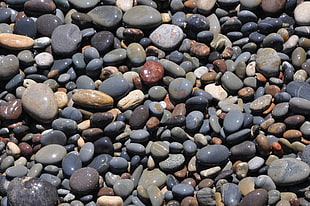 grey and white pebbles HD wallpaper