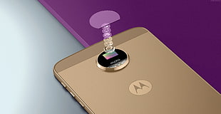 gold Motorola Moto Android smartphone