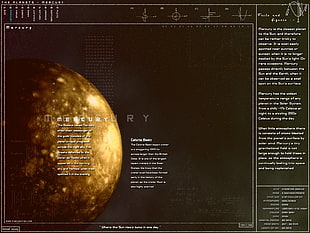 infographics, planet, Mercury HD wallpaper
