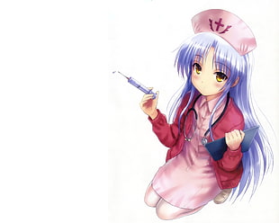 girl anime character wearing nurse outfit 3D wallpaper