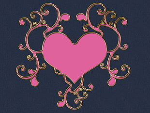 pink heart themed decor