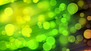 green and yellow bokeh photography, bokeh, green background, lights, blurred