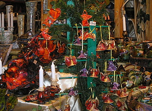 assorted color Christmas decor lot