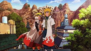 Uzumaki Naruto and Uzumaki Minato HD wallpaper