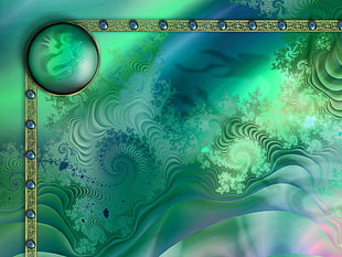 photo of green floral artwork