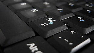 shallow focus photography of black computer keyboard HD wallpaper