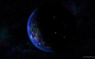planet earth on focus photo