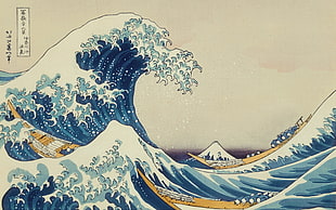 Great Wave Off Kanagawa painting HD wallpaper