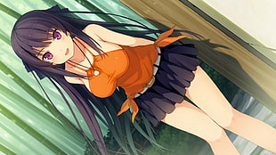 black hair female anime character, manga, Ao no Kanata no Four Rhythm