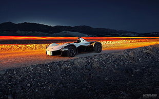 white race car, car HD wallpaper