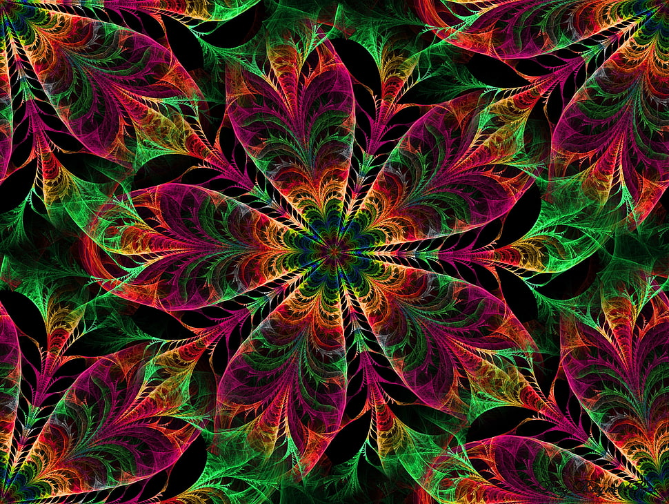 rainbow color artwork poster HD wallpaper