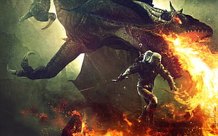 The Witcher Gerald poster, The Witcher, The Witcher 2 Assassins of Kings, Geralt of Rivia