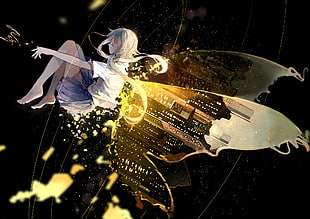 pixie illustration, butterfly, Vocaloid, Hatsune Miku