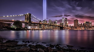 Brooklyn Bridge, New York, city, Brooklyn Bridge HD wallpaper